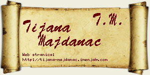Tijana Majdanac vizit kartica